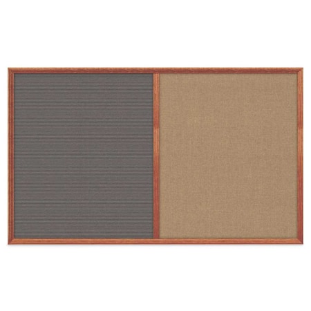 United Visual Products Slim Style Indoor Enclosed Corkboard, 18 UV501SCH-SATIN-FORBO